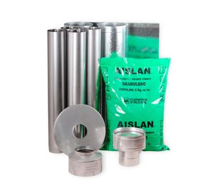 Estufa a leña Limit 350 gris 8 kW + kit de instalación