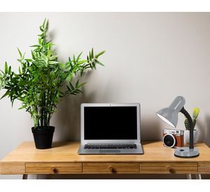 Lámpara escritorio E27 1L Basic 1 plateado