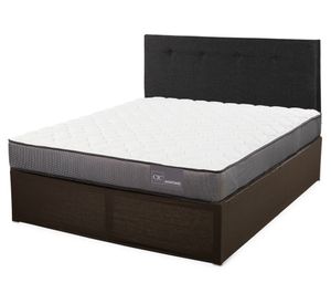 Cama metálica Iron Smart Anatomic 2 plazas + respaldo Black + faldón