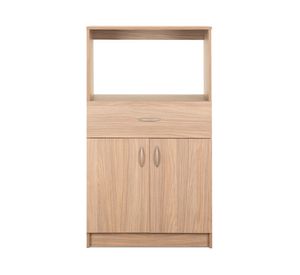Mueble base de cocina 2 puertas 1 repisas nogal