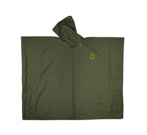Poncho impermeable verde National Geographic