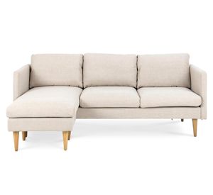 Sofá seccional izquierdo/derecho 2 cuerpos Molly tela crudo