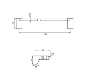 BARRA TOALLA NIQUEL DESIN 46 CM