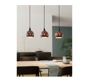 Lámpara colgar 3L E14 Roccaforte dorado Eglo