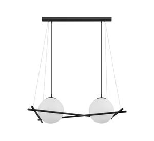 Lámpara colgar 2L E27 Salvezinas negro/blanco Eglo