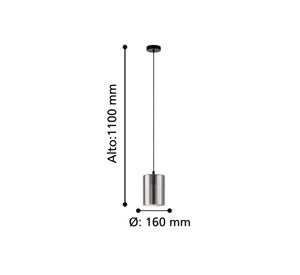 Lámpara colgar LED 60W E27 1L Cadaques 1