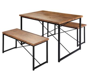 Comedor + 2 bancas Village Idetex