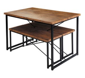 Comedor + 2 bancas Village Idetex