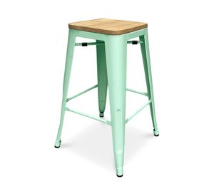 Taburete Tolix 66 menta/natural Form Design