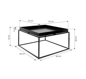 Mesa centro Pizzo negro Form Design