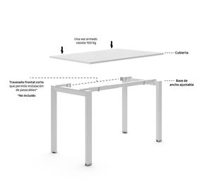 Escritorio 120 cm Neo blanco Form Office
