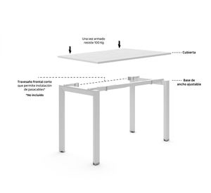 Escritorio 120 cm Neo natura/gris Form Office