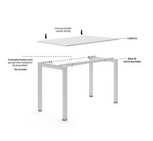 Escritorio 160 cm Neo natura/gris Form Office