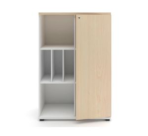 Gabinete medio 1 puerta Office natural/blanco Form Office
