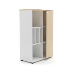 Gabinete medio 1 puerta Office natural/blanco Form Office