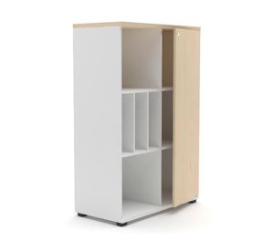Gabinete medio 1 puerta Office natural/blanco Form Office