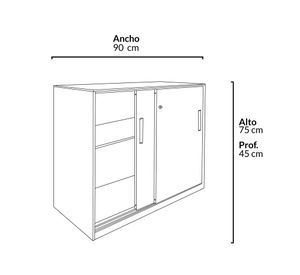 Gabinete medio Office metal blanco Form Office