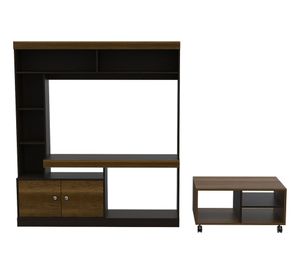 Estante TV 55" + mesa centro caramelo wengue