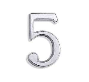 Número 5 7 cm níquel satinado Poli