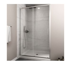 Mampara Premium perfil cromado 190x150x3.5 cm