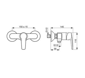 Monomando ducha HansaPolo cromado