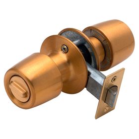 Cerradura tubular pomo baño/dormitorio bronce Urbano Poli