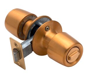 Cerradura tubular pomo baño/dormitorio bronce Urbano Poli