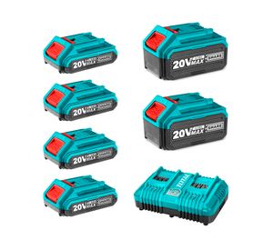 Kit 4 baterías 2.0 Ah + 2 baterías 4.0 Ah + cargador doble P20S