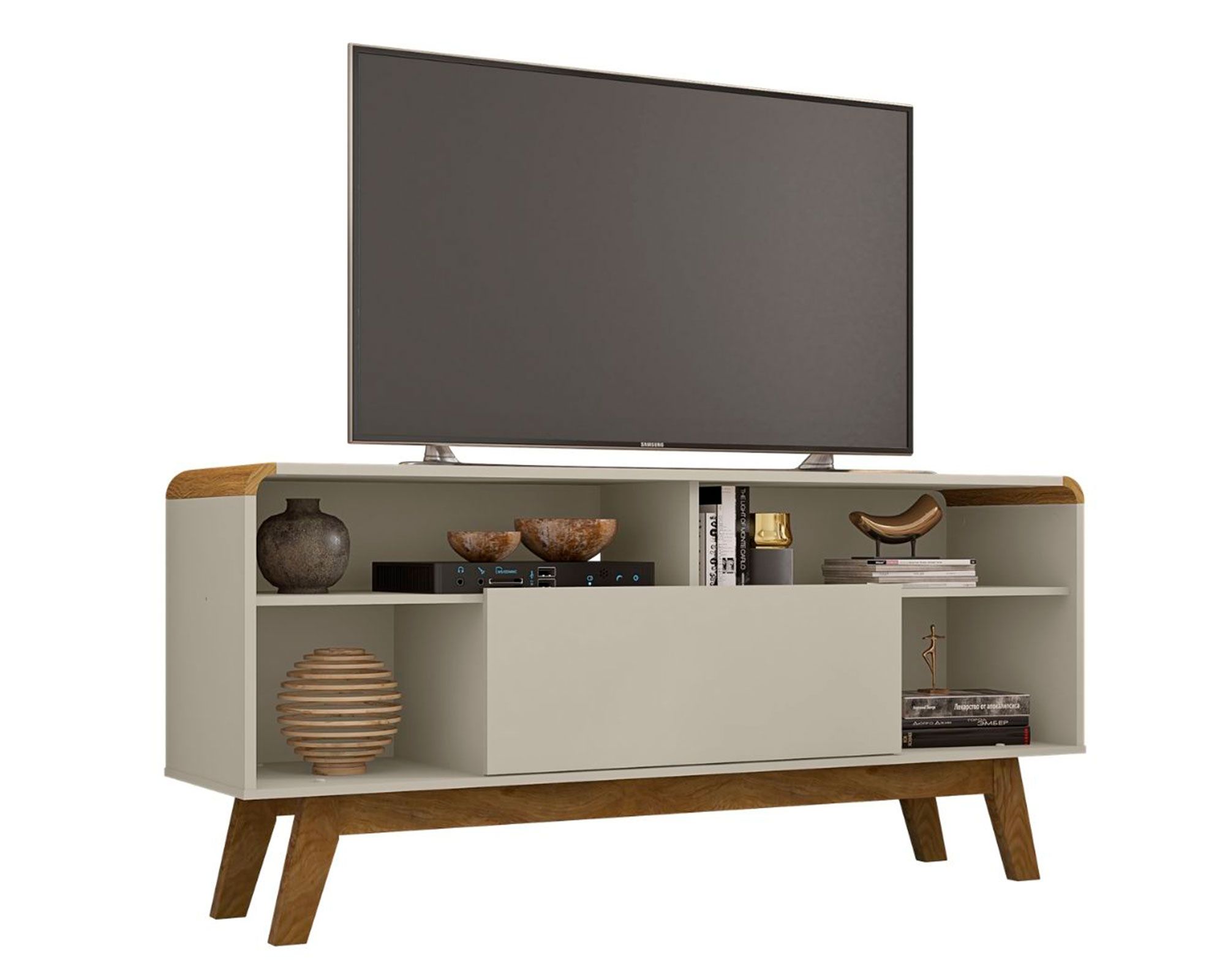 Hoga Rack TV 55'' Lazuli blanco invierno