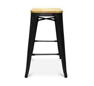 Taburete Tolix 66 negro/natural Form Design