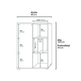 Gabinete medio 1 puerta Office natural/gris Form Office