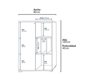 Gabinete medio 1 puerta Office natural/gris Form Office