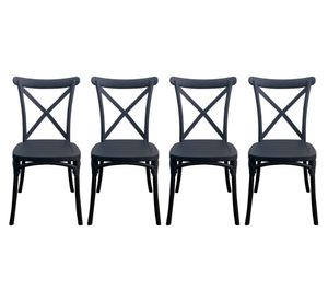 Silla Stack negro 4 unidades Idetex.