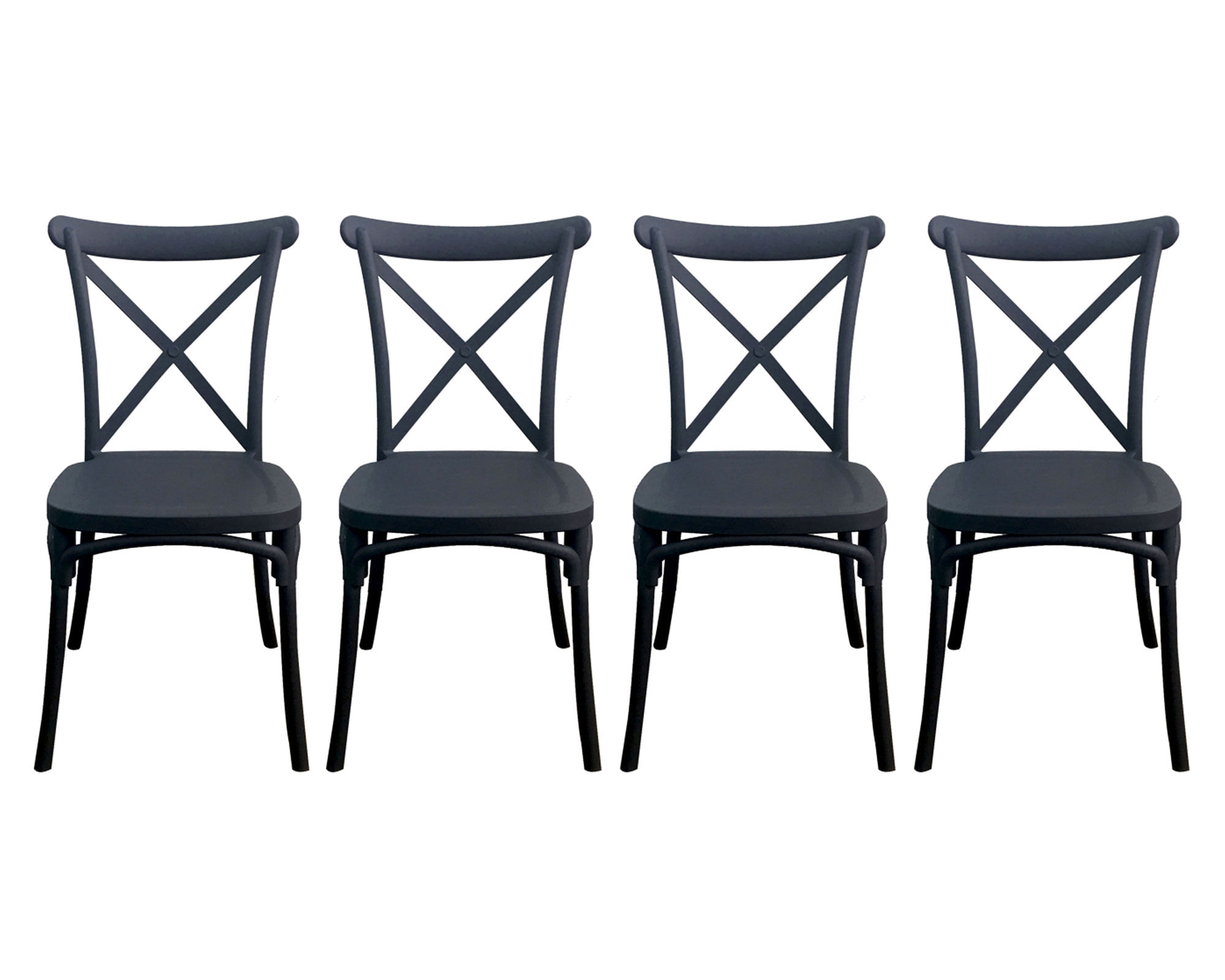 Idetex Silla Stack negro 4 unidades Idetex.