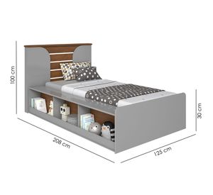 Cama + cama auxiliar 1 plaza Yumi Decocasa