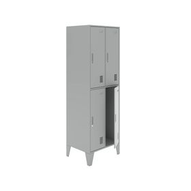 Locker Office L2A2 gris 1 cuerpo 4 puertas