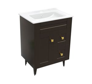Mueble vanitorio 60 cm BM-Deluxe-N60SKC+P-6 café Domsa