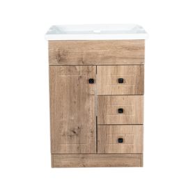Mueble vanitorio 60 cm b60phn-wood+F-60 nogal Domsa