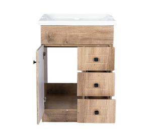 Mueble vanitorio 60 cm b60phn-wood+F-60 nogal Domsa