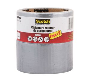 Cinta de tela duct tape Para Reparar 48 mm x 9.1 m gris 2 unidades