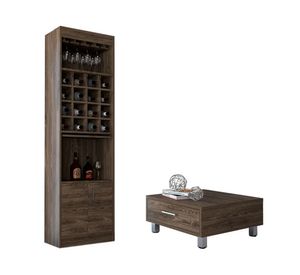 Bar Kava + mesa centro Beijing coñac TuHome