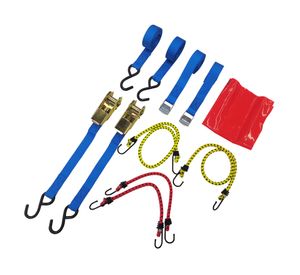 Set correa amarres Tie Down 9 piezas