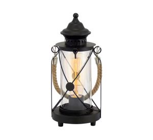 Lámpara sobremesa 1L E27 negro Eglo