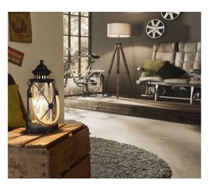 Lámpara sobremesa 1L E27 negro Eglo