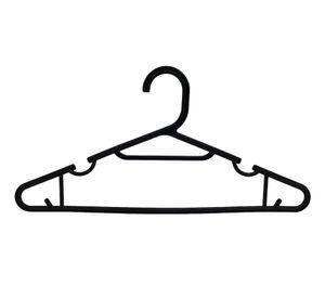 Colgador plástico negro 10 unidades Cotidiana