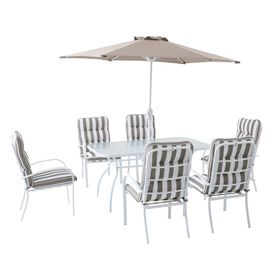 Set comedor + sombrilla 6 personas Prunus