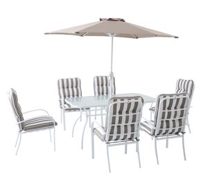 Set comedor + sombrilla 6 personas Prunus