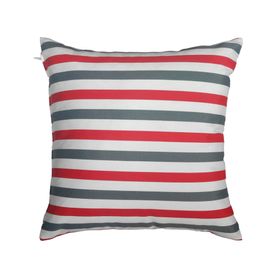 Cojín decorativo 43x43 cm Líneas rojo