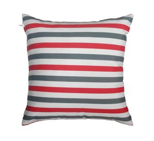 Cojín decorativo 43x43 cm Líneas rojo