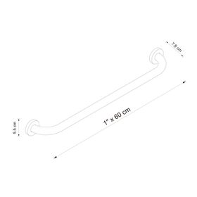 Barra seguridad blanco 1'' 60 cm